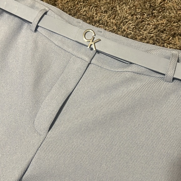 NWT Calvin Klein, size 10, Light Blue pants with belt and back pockets. - Picture 8 of 8